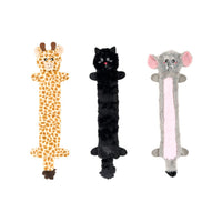 Zippy Paws Skinny Peltz 3-Pack Large Elephant Panther Giraffe Dog Toy