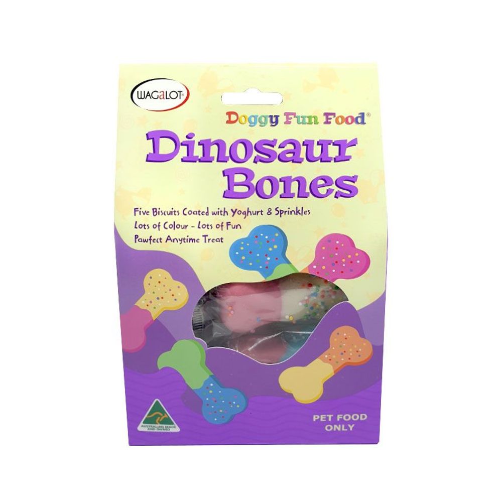 Wagalot Doggy Fun Food Dinosaur Bones - 250g