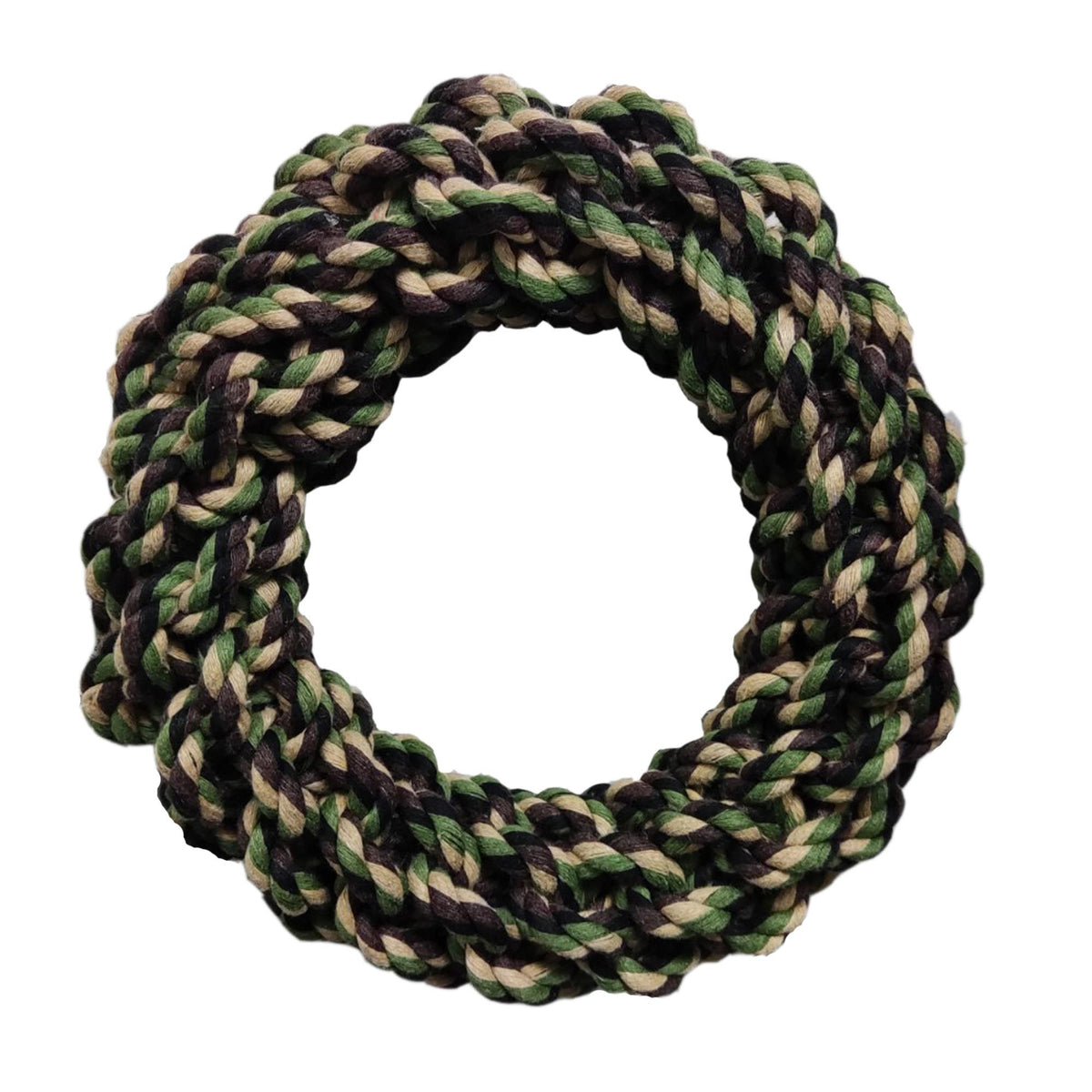MyM8s Camo Rope Knot Ring Dog Toy pack front