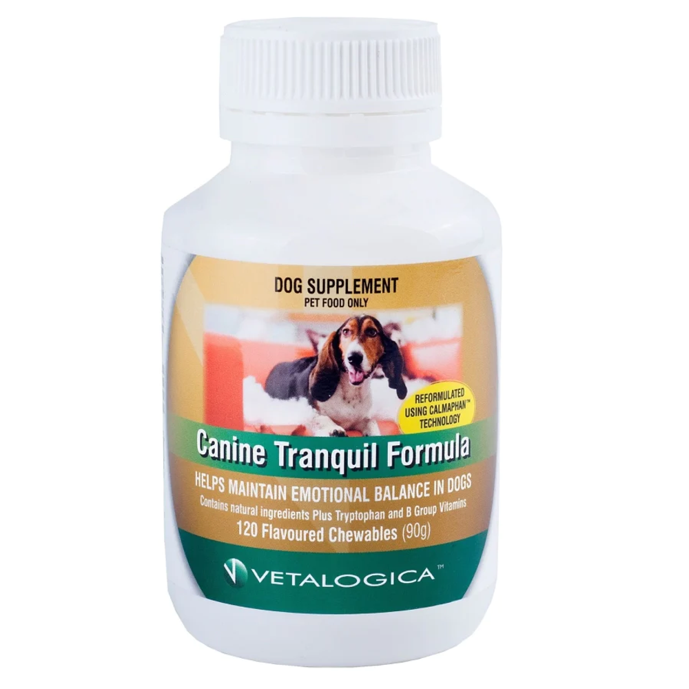 Vetalogica Canine Tranquil Formula Chews for Dogs - 120 Chews | PeekAPaw Pet Supplies