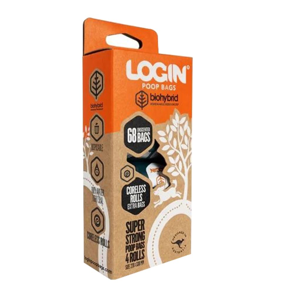 Login BioHybrid poo bags four roll pack