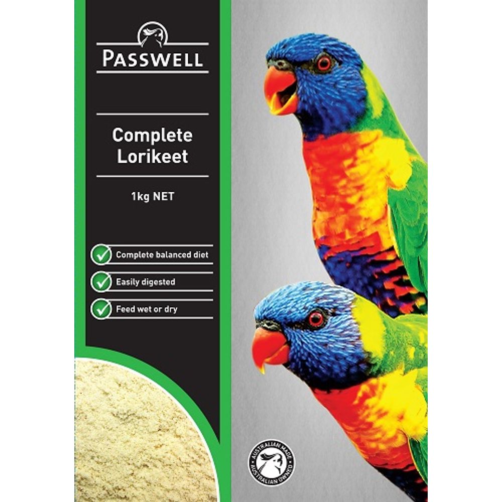 Passwell Complete Lorikeet Food - 1kg | PeekAPaw Pet Supplies