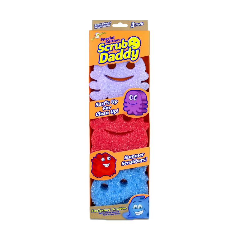 Scrub Daddy Summer 2.0 cleaning sponge 3 pack