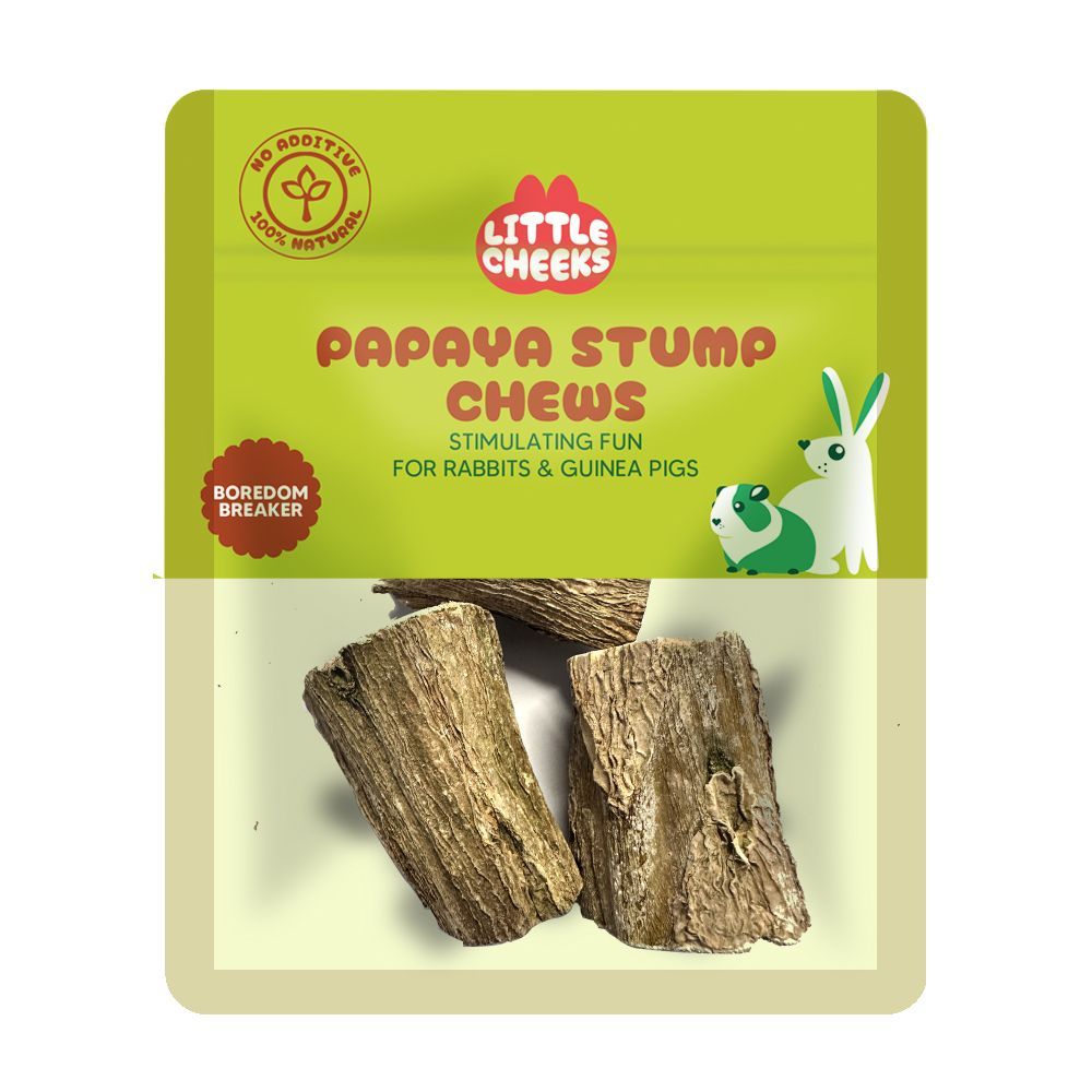 Little Cheeks Papaya Stump Chews 3 pack, front of pack