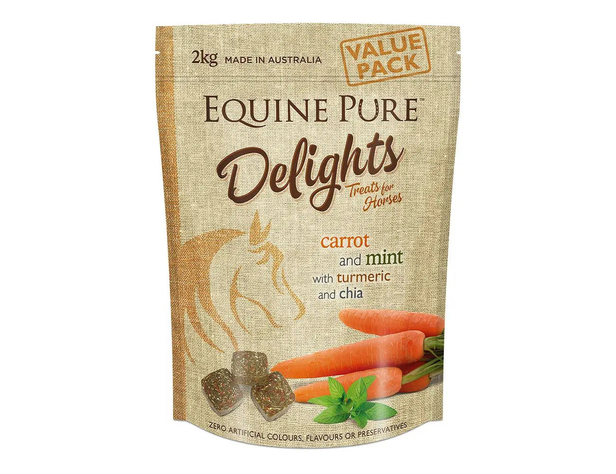 Equine Pure Delights Carrot & Mint 2kg product packaging