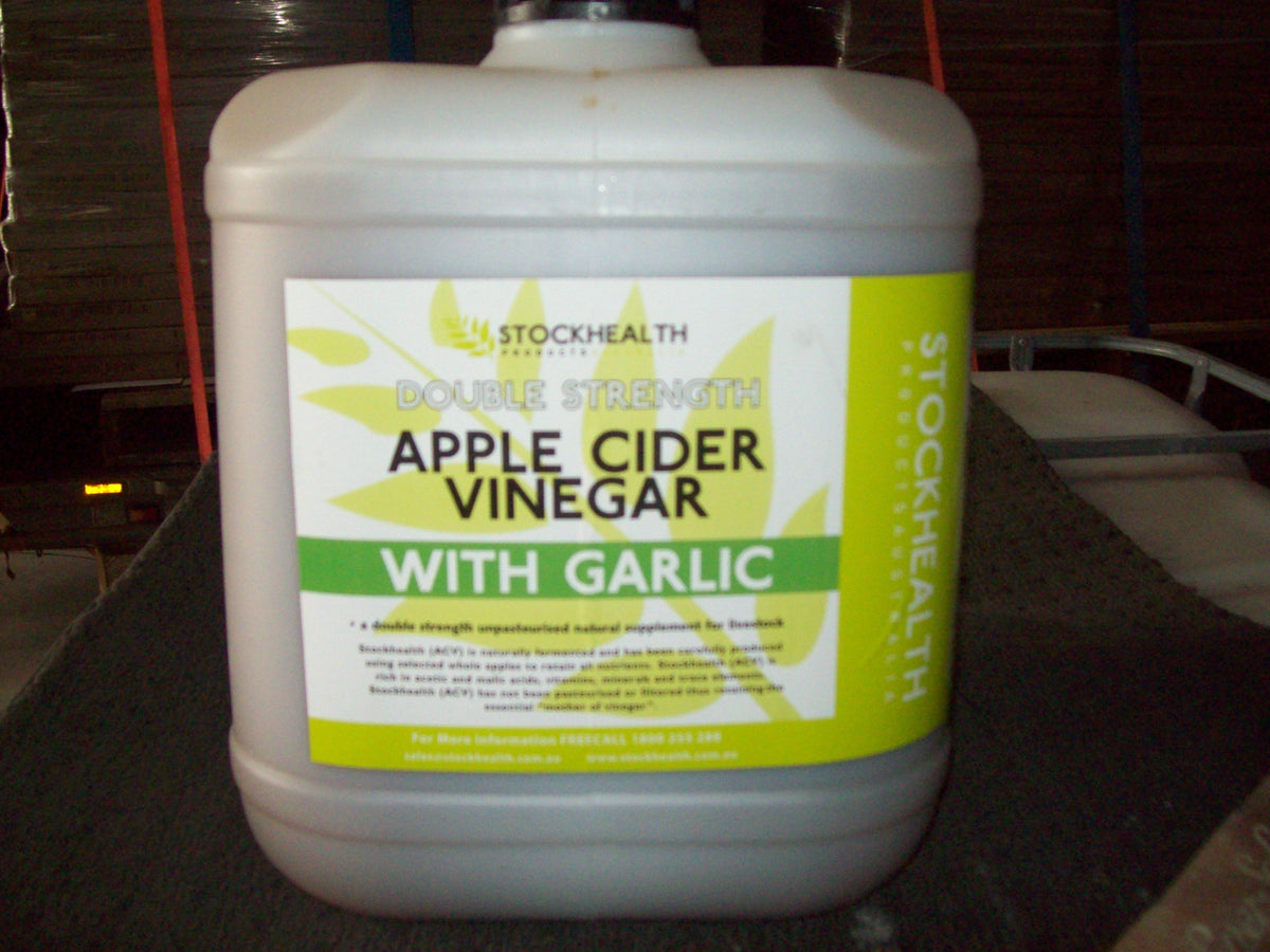 Stockhealth Apple Cider Vinegar with Garlic Double Strength for Livestock 20L pack