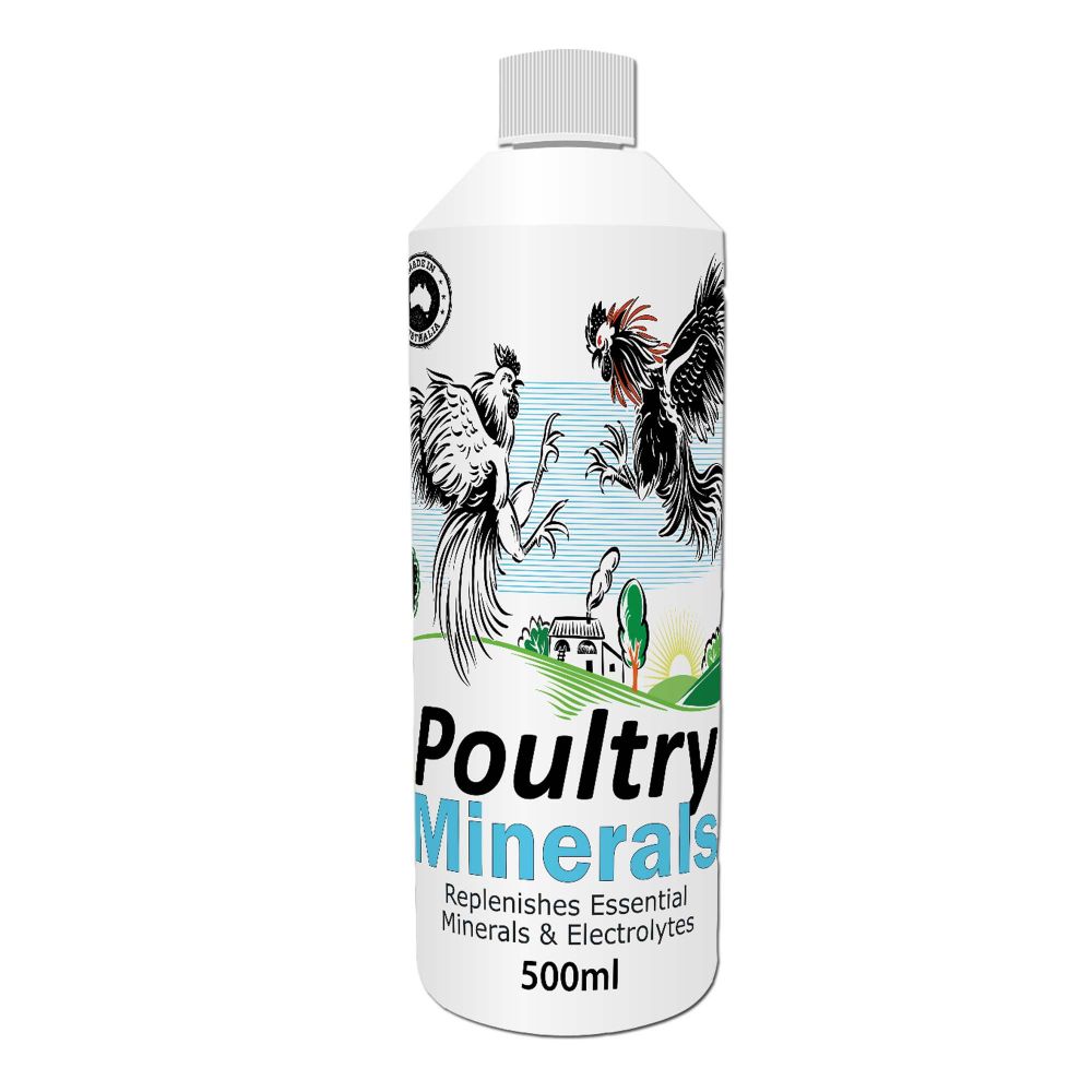 Animal Wellbeing Poultry Minerals 500ml bottle | PeekAPaw Pet Supplies
