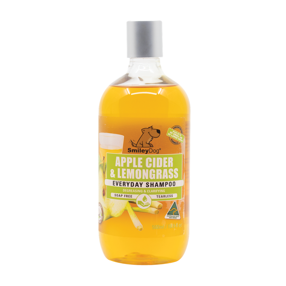 Smiley Dog Apple Cider & Lemongrass Shampoo - 500ml | PeekAPaw Pet Supplies