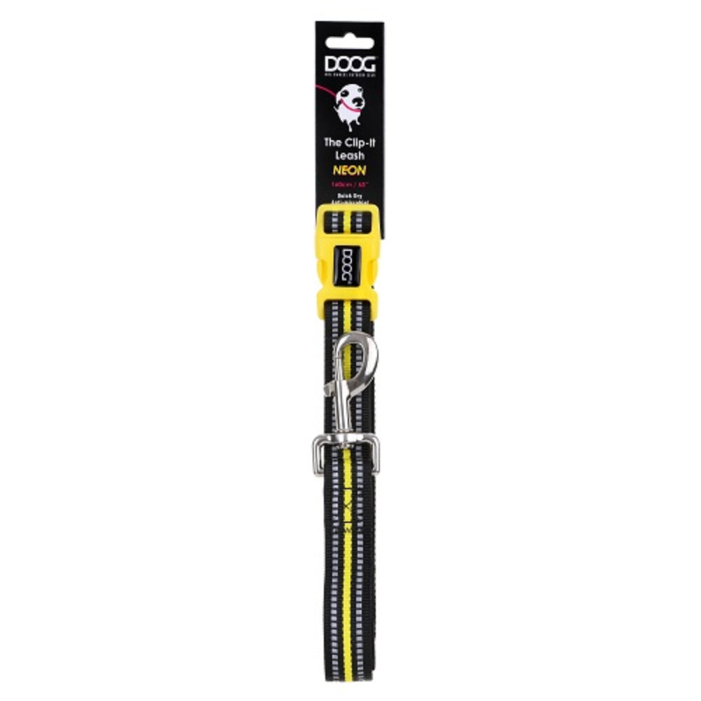 DOOG Neopren-Hundeleine – Joggingleine Mit Klickverschluss, 130-160 Cm Länge, Gestreift