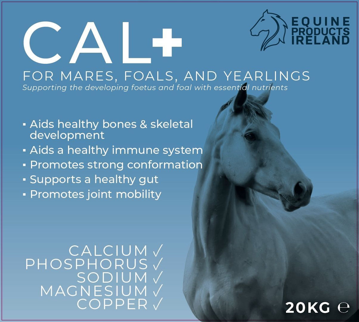 Equine Products Ireland Cal + Broodmare & Young Horse 20kg tub
