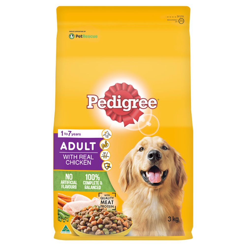 Pedigree Adult Dry Dog Food with Real Chicken