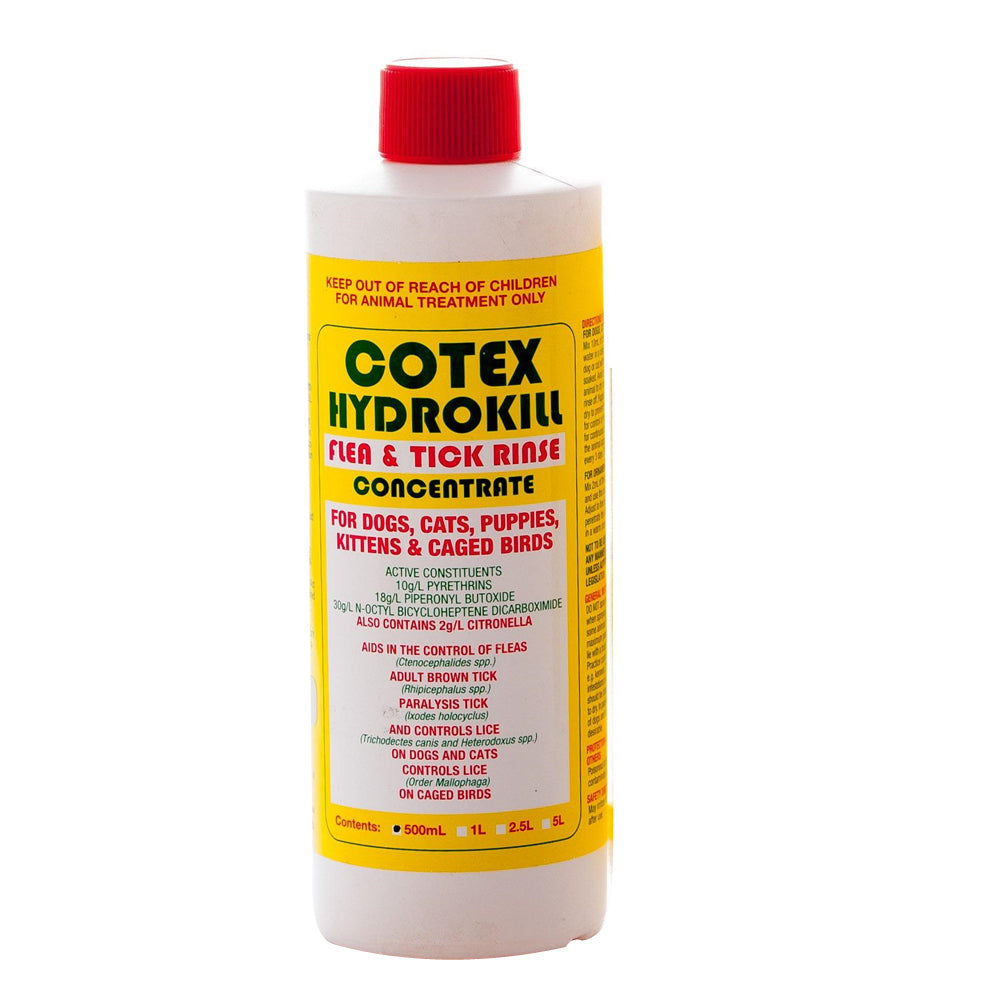 Cotex Hydrokill Flea & Tick Rinse Concentrate bottle