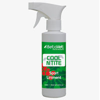 BetaVet Cool N Tite Sport Liniment 250ml trigger spray bottle with a green label