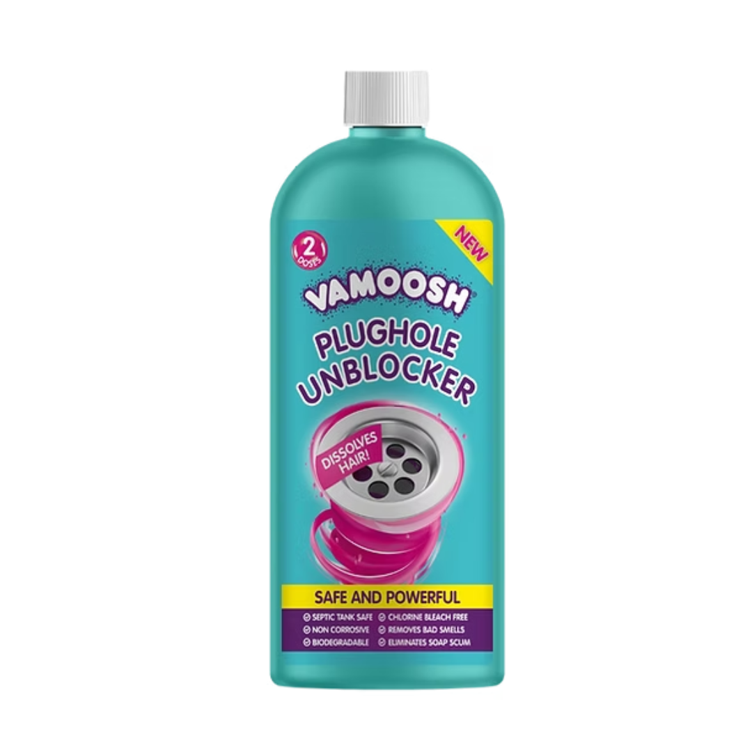 Vamoosh plughole unblocker 600ml two dose pack