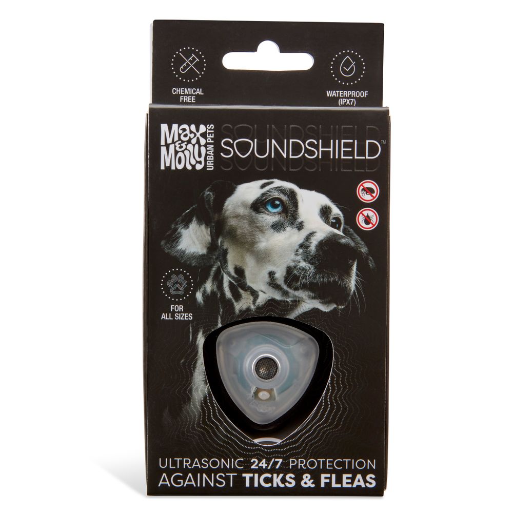 Max & Molly SoundShield Ultrasonic Tick & Flea Repeller - Black | PeekAPaw Pet Supplies