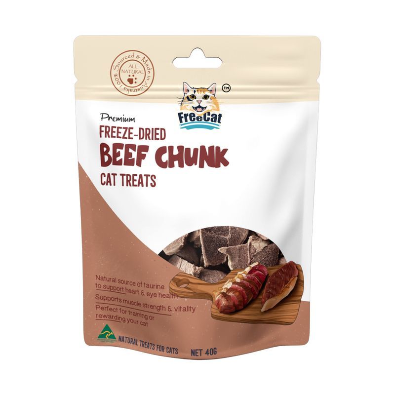 FreeCat Freeze Dried Beef Chunk Cat Treats