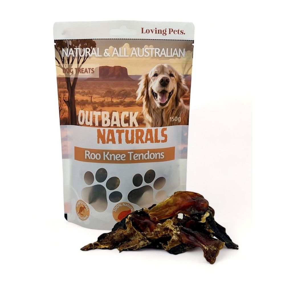 Loving Pets Roo Knee Tendons Dog Treats - 150g | PeekAPaw Pet Supplies