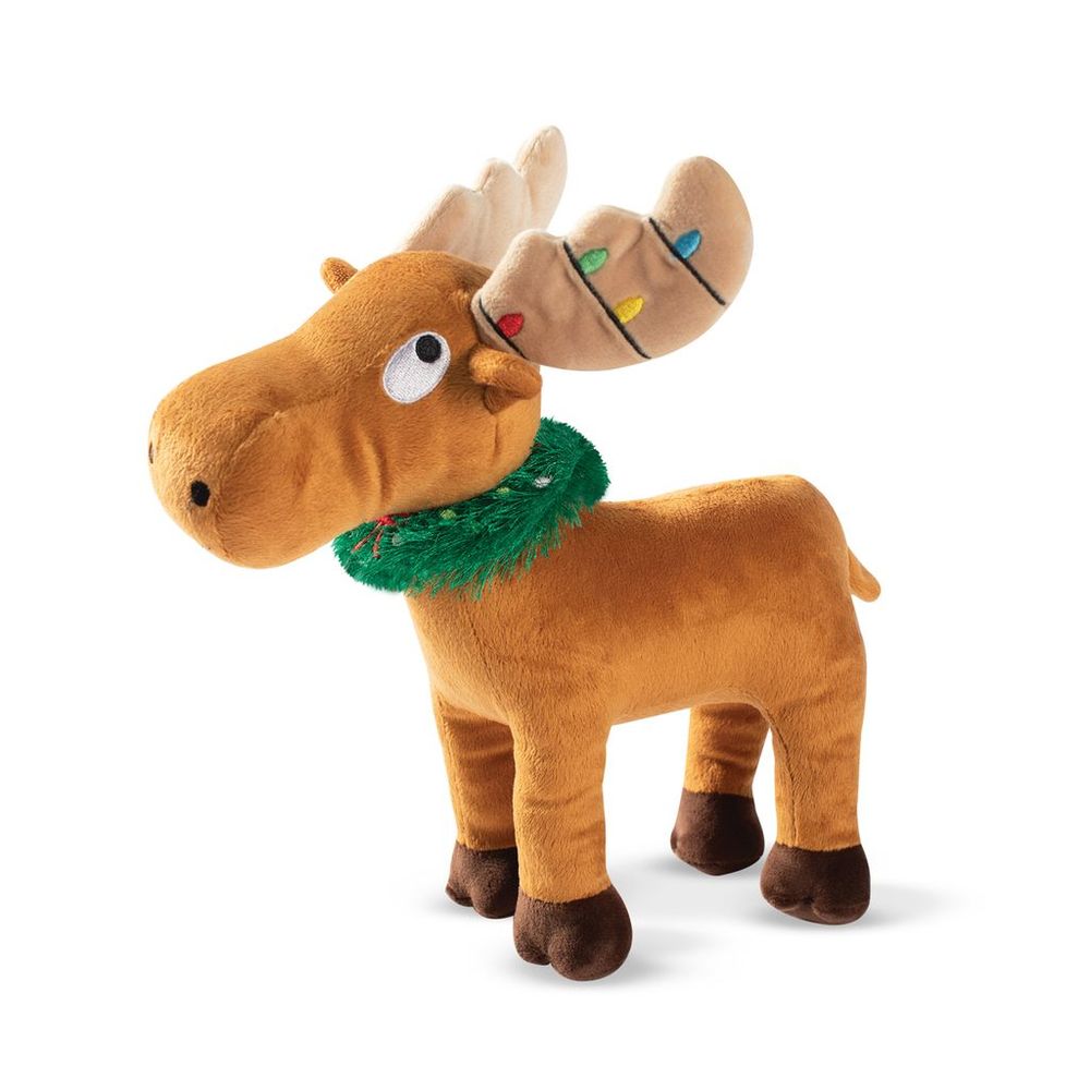 Fringe Studio Christmas Plush Squeaker Dog Toy - Merry Chrismoose - Default Title | PeekAPaw Pet Supplies