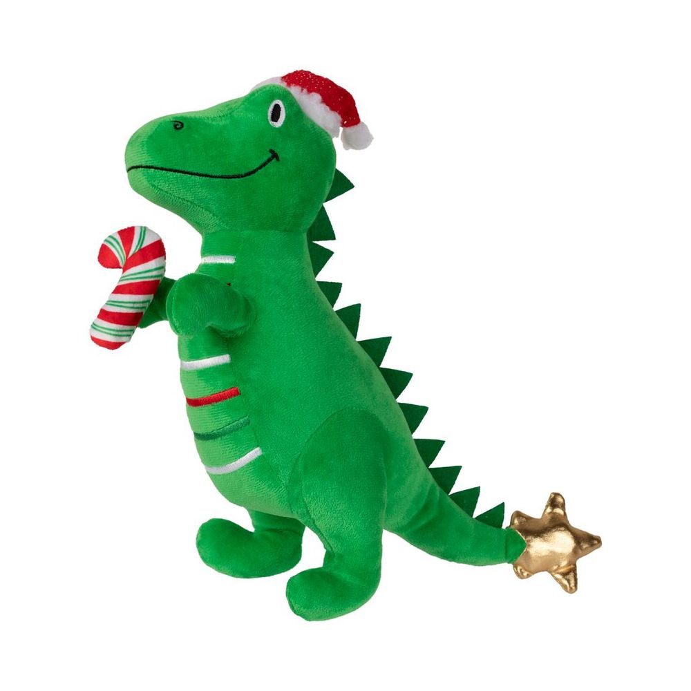 Fringe Studio Christmas Plush Squeaker Dog Toy - Rex Mas Is Here - Default Title | PeekAPaw Pet Supplies