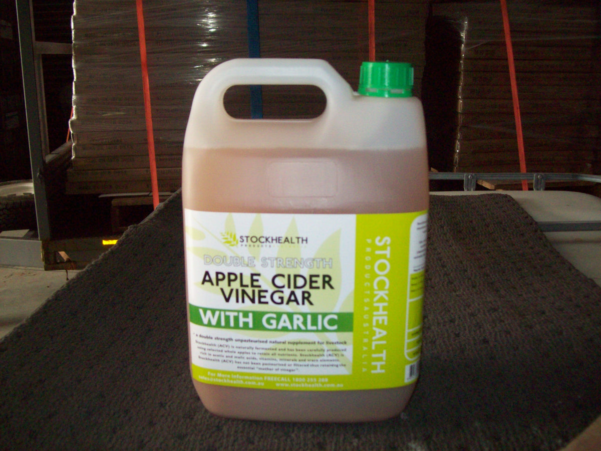 Stockhealth Apple Cider Vinegar with Garlic Double Strength for Livestock 5L pack