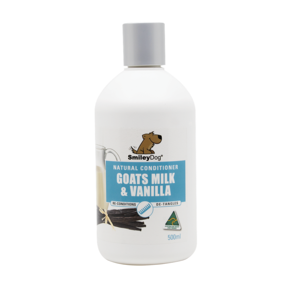 Smiley Dog Natural Goats Milk & Vanilla Conditioner - 500ml | PeekAPaw Pet Supplies
