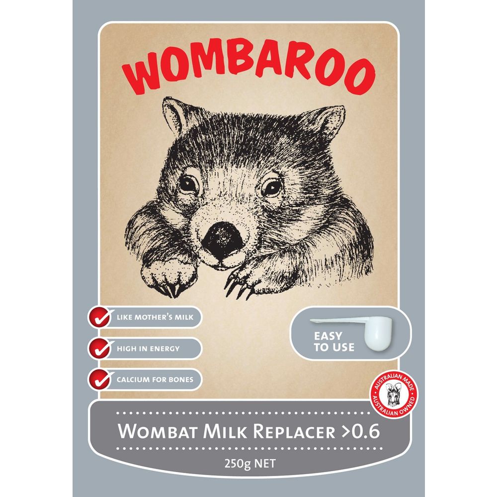 Wombaroo Wombat Milk Replacer >0.6 - 250g | PeekAPaw Pet Supplies