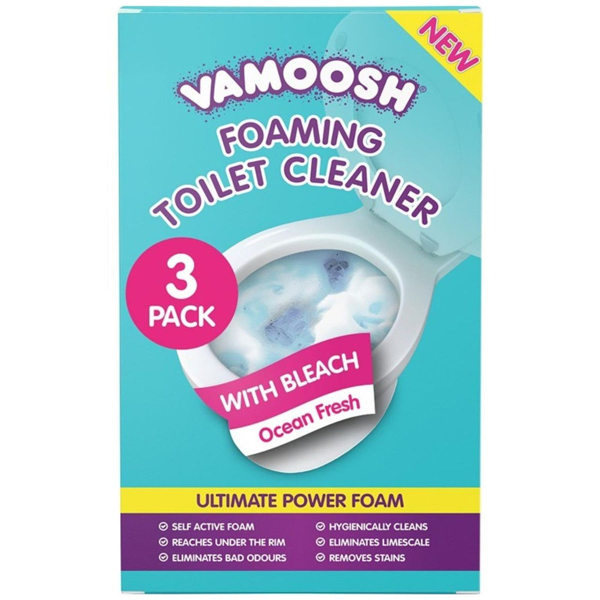 Vamoosh toilet foam cleaner 3 x 100g sachets