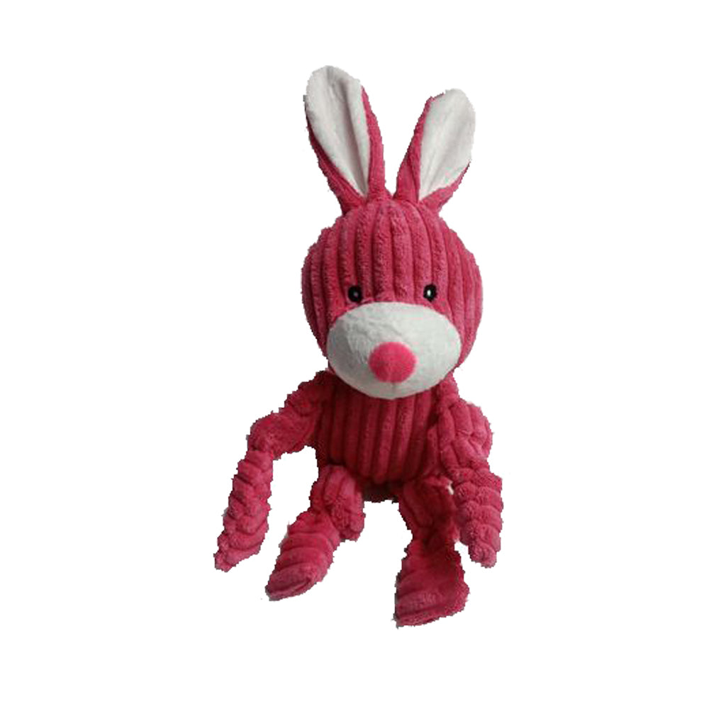 Paw Play 30cm plush rabbit squeaky dog toy