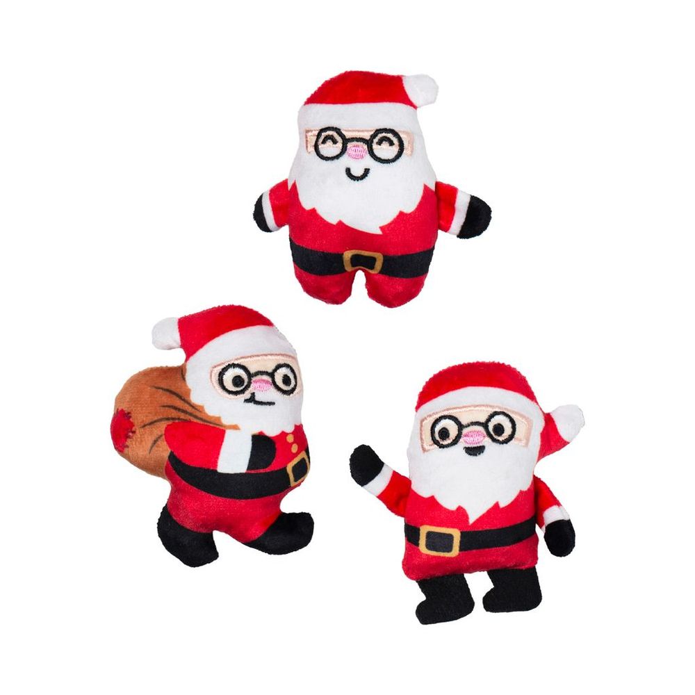 Fringe Studio Christmas Plush Dog Toy Set - Rebel Without A Claus - Default Title | PeekAPaw Pet Supplies