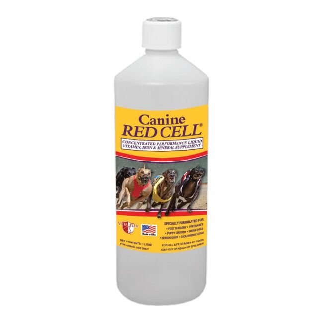 Vita Flex Canine Red Cell Vitamin & Mineral Supplement For Dogs 1L product packaging