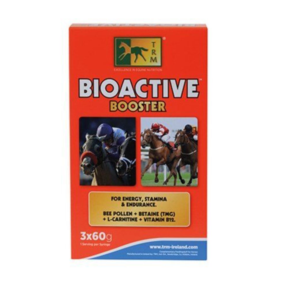 TRM Bioactive Booster energy and stamina paste for horses, pack of three 60g oral dispensers