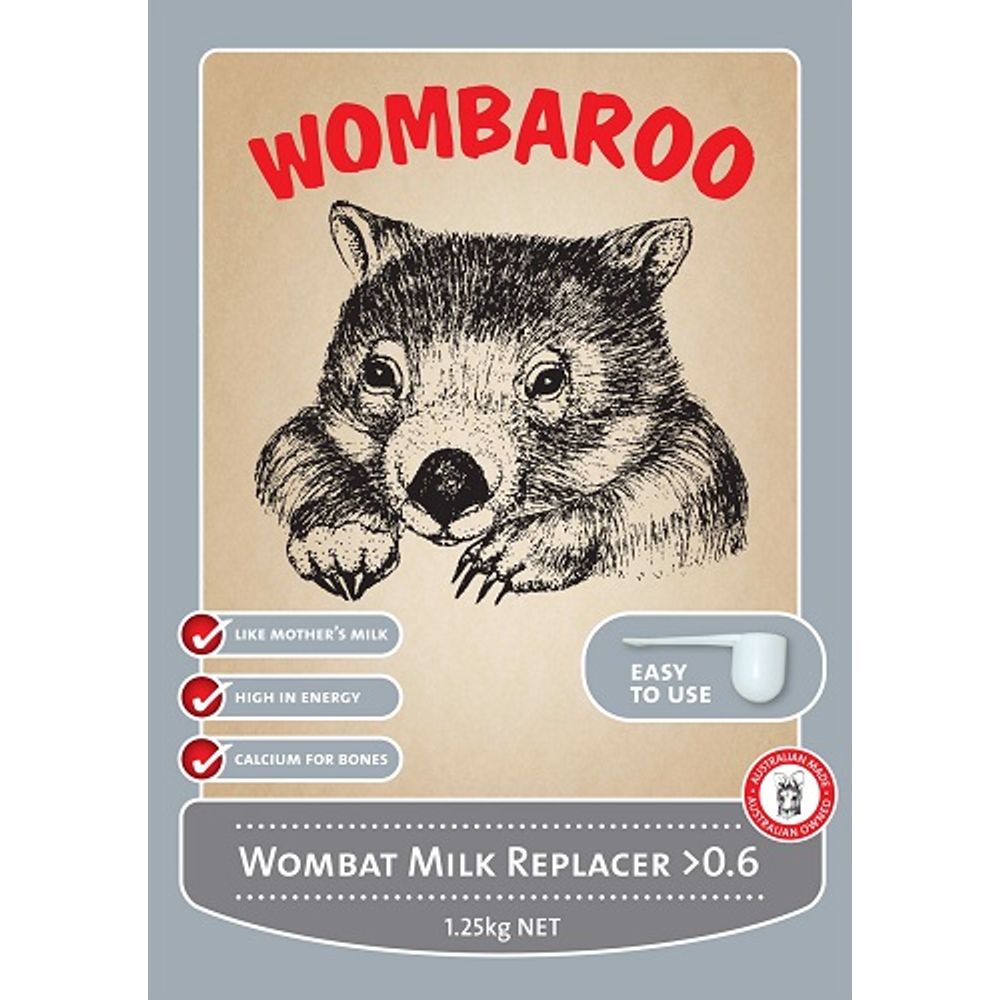 Wombaroo Wombat Milk Replacer >0.6 - 1.25kg | PeekAPaw Pet Supplies