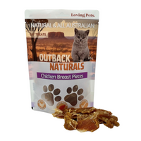 Loving Pets Chicken Breast Pieces Cat Treats - 80g | PeekAPaw Pet Supplies