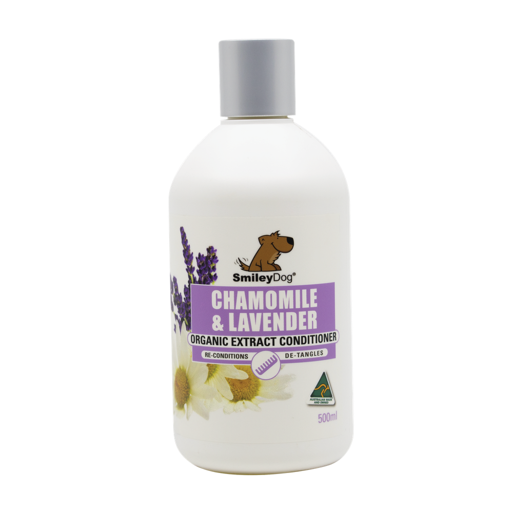 Smiley Dog Chamomile & Lavender Organic Conditioner - 500ml | PeekAPaw Pet Supplies