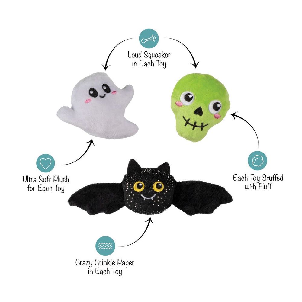 Fringe Studio Halloween Plush Dog Toy Set - Boo Yah - Default Title | PeekAPaw Pet Supplies