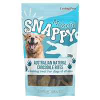 Loving Pets Make it Snappy Crocodile Bites - 150g | PeekAPaw Pet Supplies
