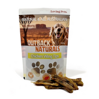 Loving Pets Chicken Wing Tips Dog Treats - 100g | PeekAPaw Pet Supplies
