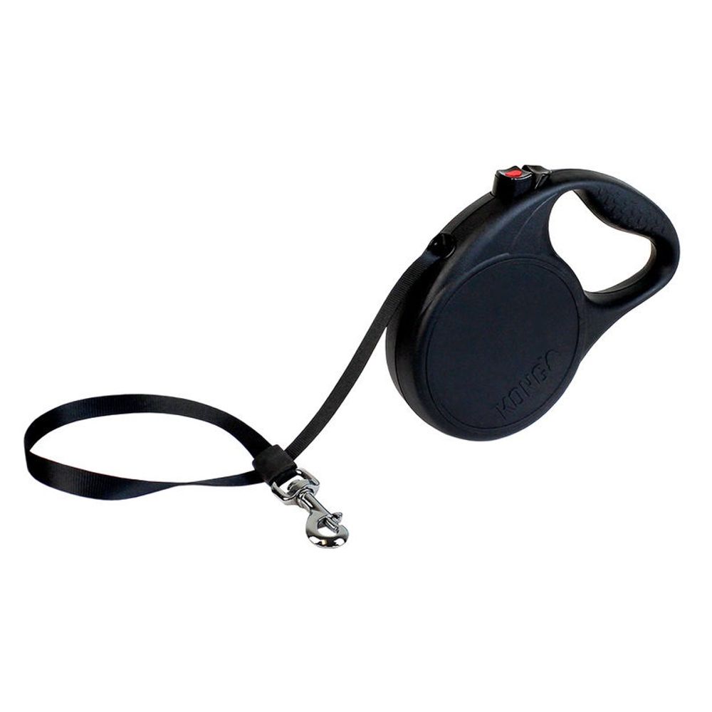 KONG Dog Trail Retractable Leash - Large Black | PeekAPaw Pet Supplies