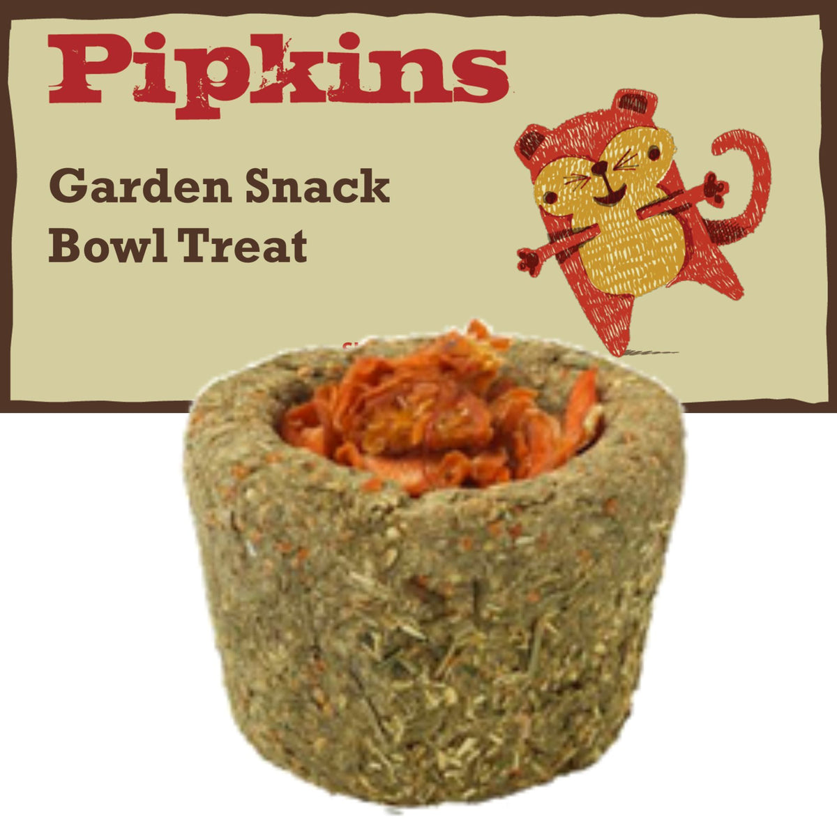 Pipkins Small Pet Garden Snack Carrots Treat 140g pack