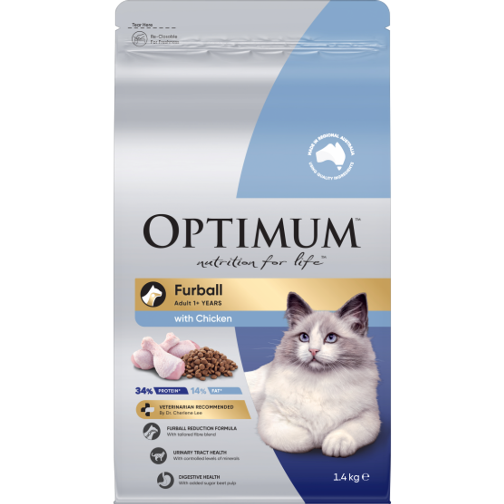 OPTIMUM Adult Furball Chicken Dry Cat Food