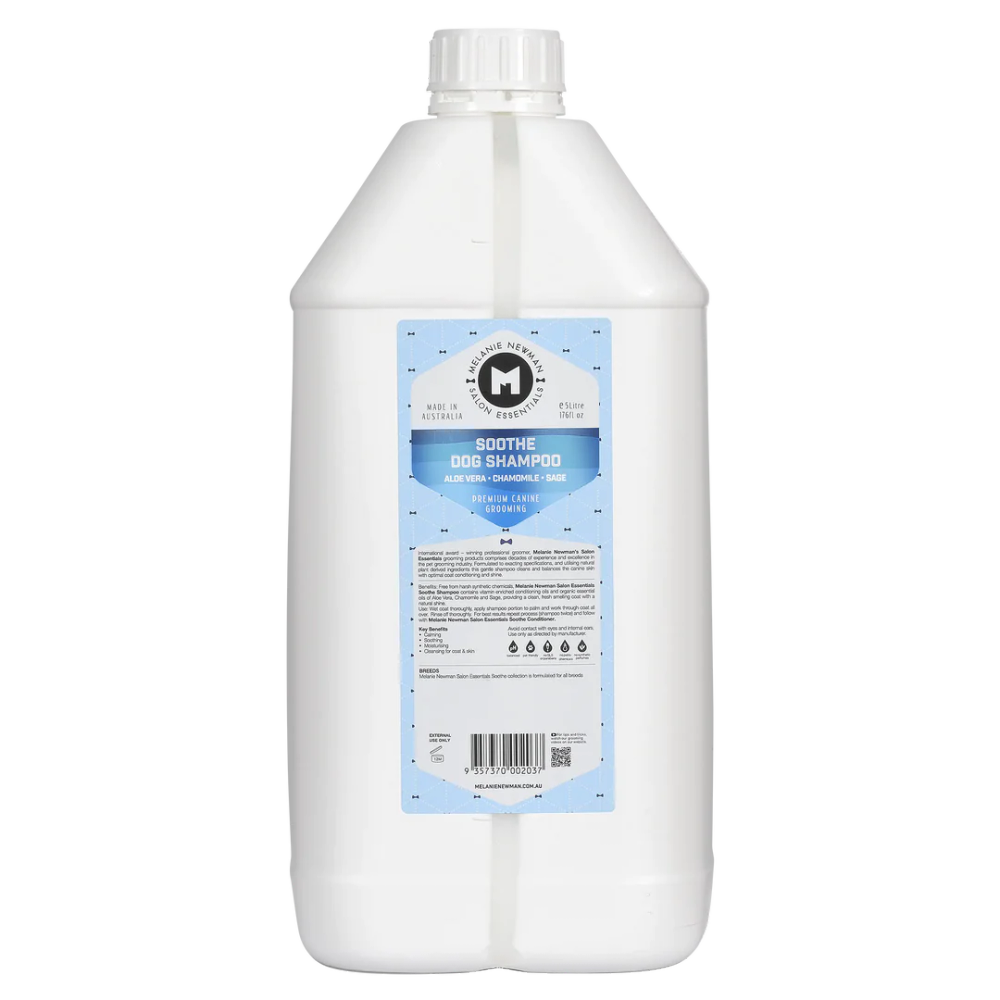 Melanie Newman Soothe Dog Shampoo - 5L | PeekAPaw Pet Supplies