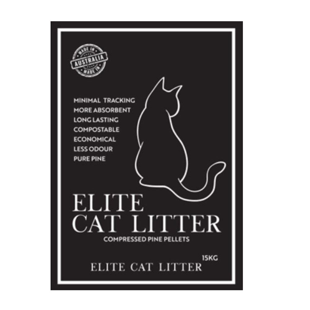 Elite pelletised pine cat litter 15kg bag