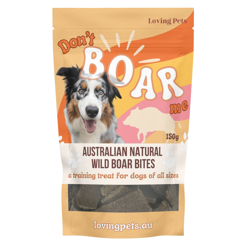 Loving Pets Don't Boar Me Wild Boar Bites - 150g | PeekAPaw Pet Supplies