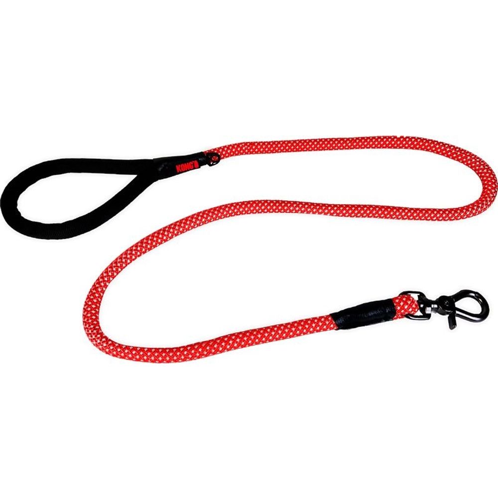 KONG Dog Rope Leash - Medium Red | PeekAPaw Pet Supplies