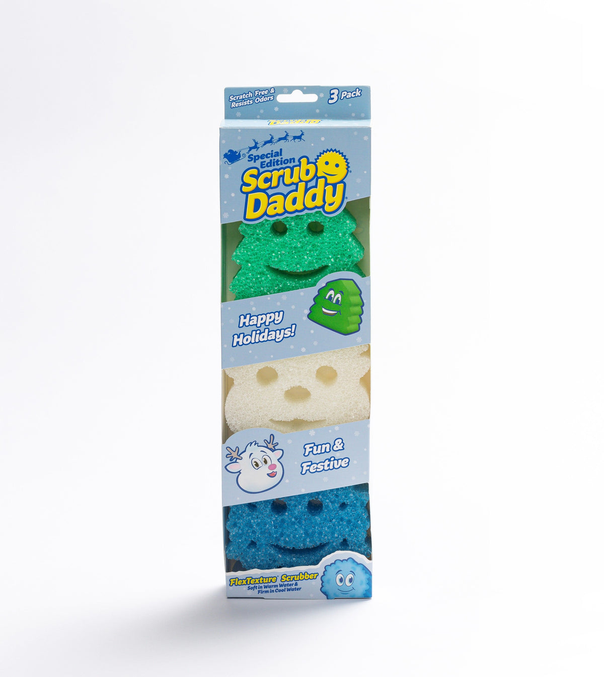 Scrub Daddy Christmas edition cleaning sponge 3 pack