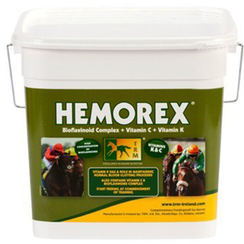 TRM Hemorex Powder vitamin K, vitamin C and bioflavonoid supplement for horses, 1.5kg tub