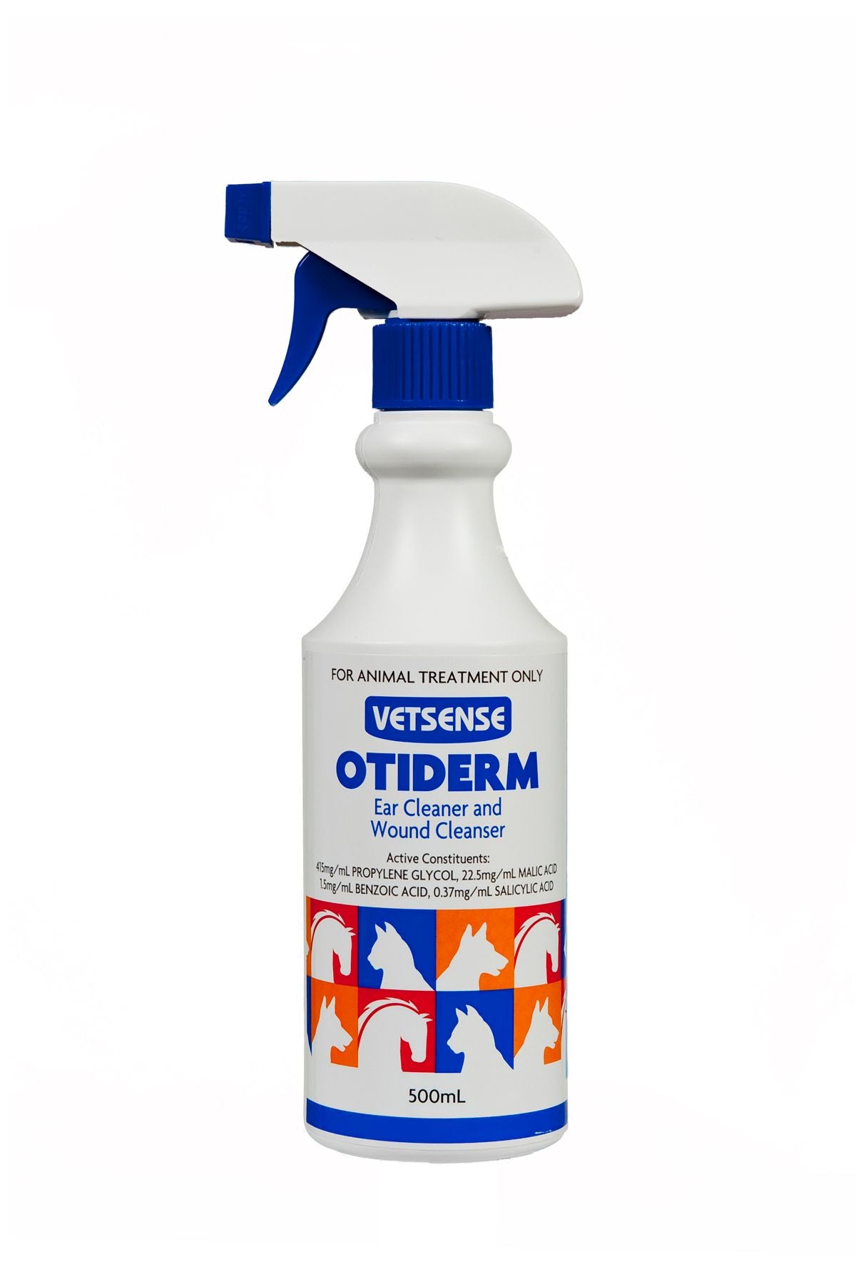 Vetsense Otiderm Ear & Wound Cleanser for Dogs, Cats & Horses 500ml pack