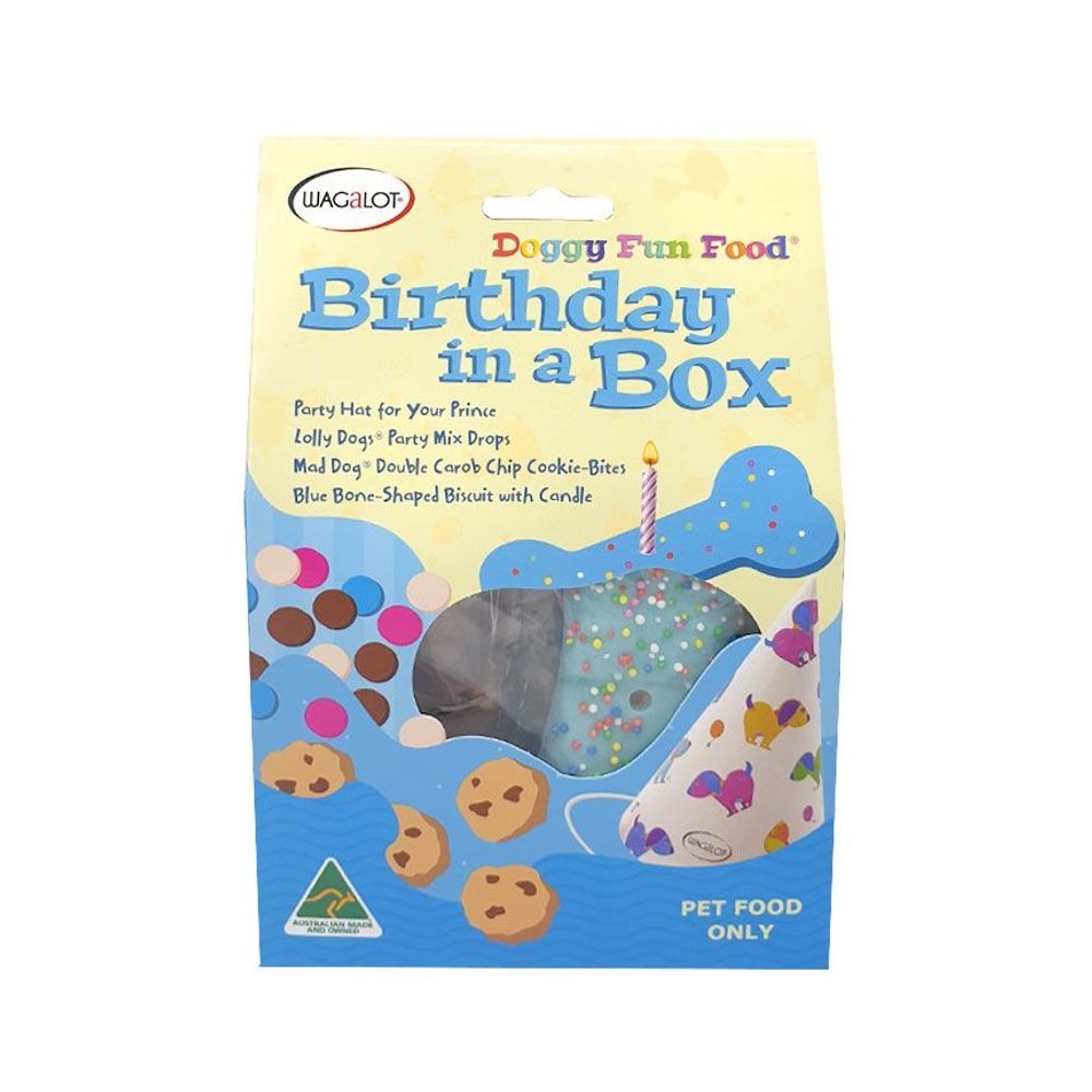 Wagalot Doggy Fun Food Birthday In A Box - Blue