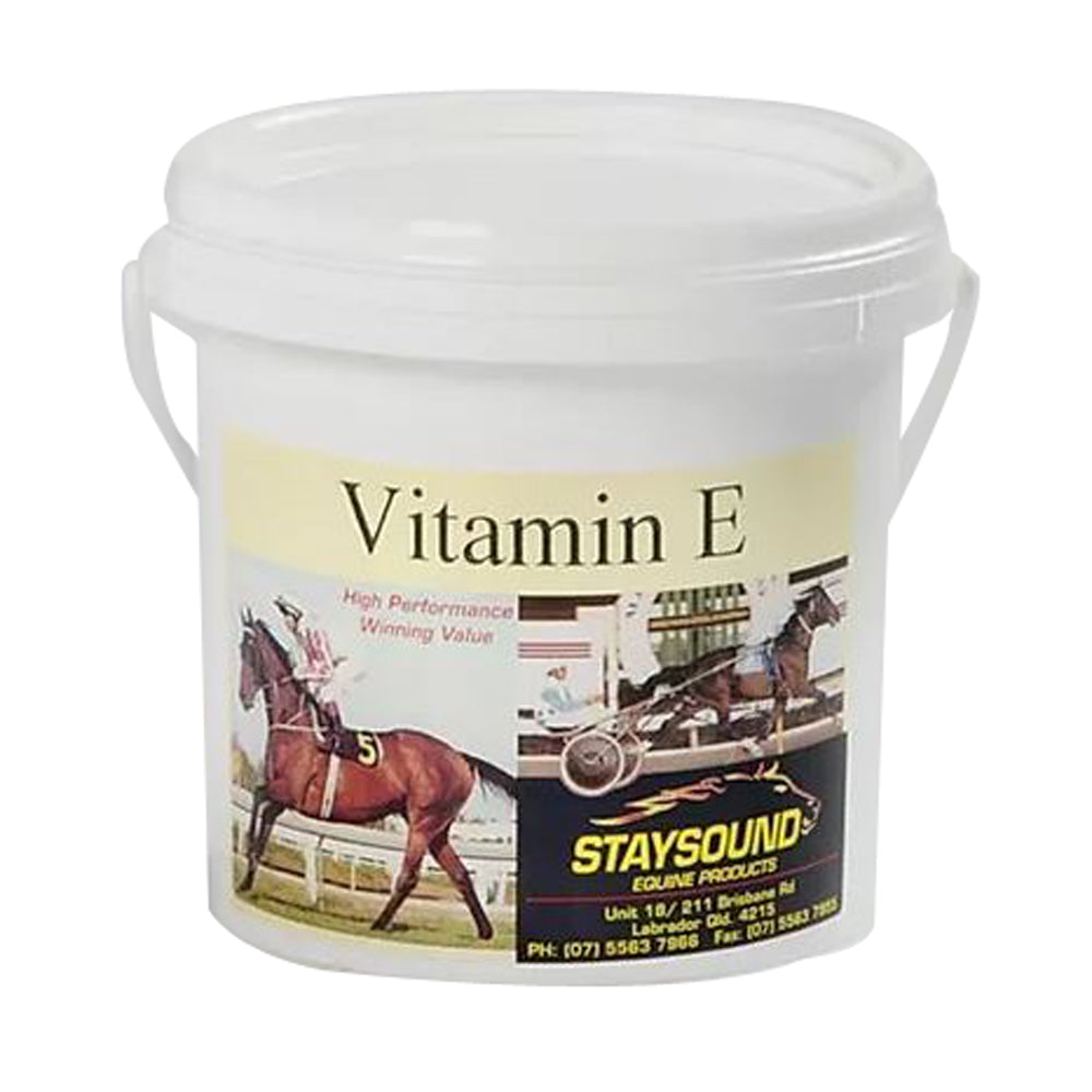 Stay Sound Vitamin E Powder antioxidant supplement for horses, 1.5kg tub