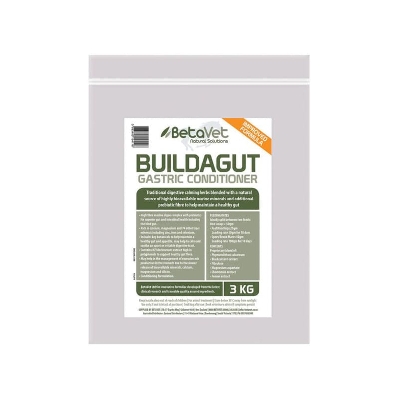 BetaVet Natural Solutions BuildaGut Horses Gastric Conditioner - 3kg | PeekAPaw Pet Supplies